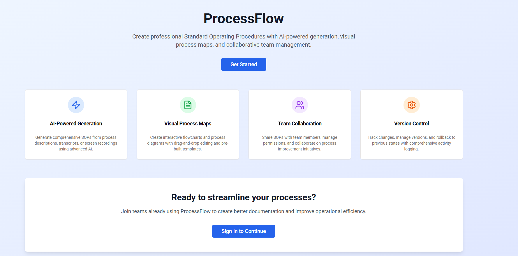 ProcessFlow screenshot